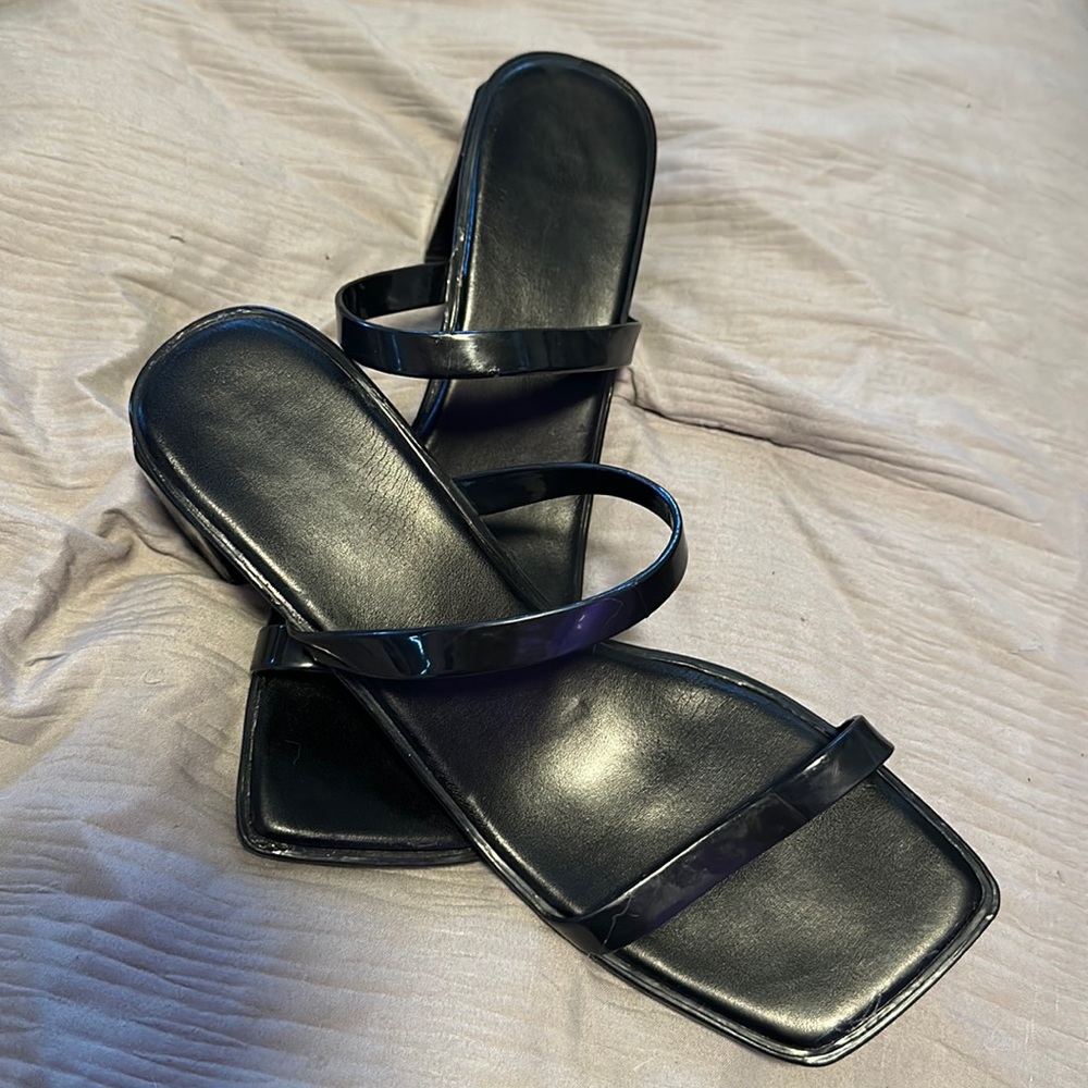 Jeffrey Campbell double strap kitten heels